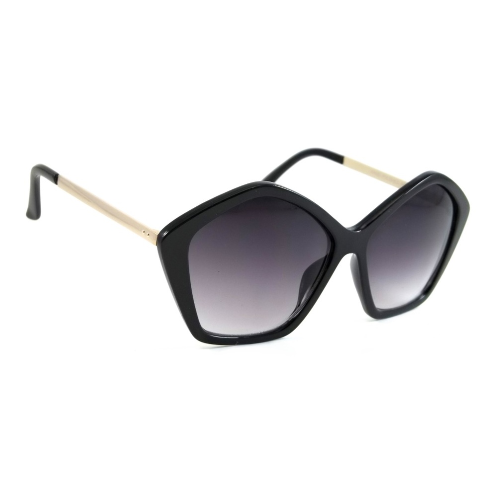 Isabelle Retro Sunglasses Oversized Vintage Black